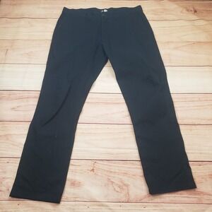 AS Colour Pants Mens 36 Chino Navy Blue Cotton Stretch Flat Front Trousers